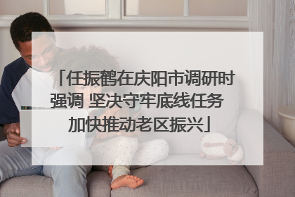 任振鹤在庆阳市调研时强调 坚决守牢底线任务 加快推动老区振兴