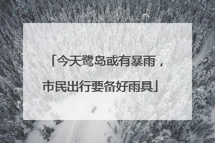 今天鹭岛或有暴雨，市民出行要备好雨具