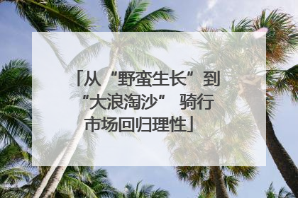 从“野蛮生长”到“大浪淘沙” 骑行市场回归理性