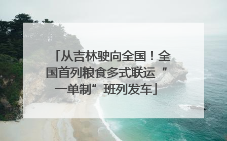 从吉林驶向全国！全国首列粮食多式联运“一单制”班列发车