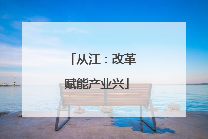 从江：改革赋能产业兴