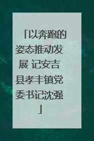 以奔跑的姿态推动发展 记安吉县孝丰镇党委书记沈强