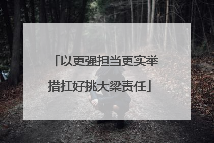 以更强担当更实举措扛好挑大梁责任