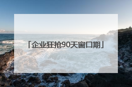 企业狂抢90天窗口期