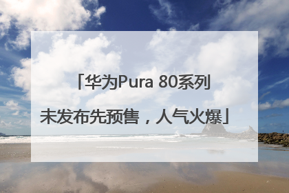 华为Pura 80系列未发布先预售，人气火爆