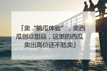 卖“摘瓜体验”，卖西瓜创意甜品，这里的西瓜卖出高价还不愁卖