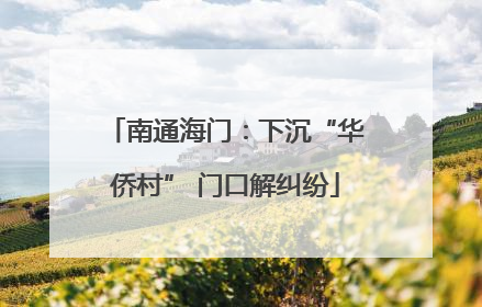 南通海门：下沉“华侨村” 门口解纠纷