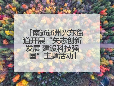 南通通州兴东街道开展“矢志创新发展 建设科技强国”主题活动