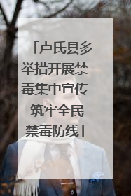 卢氏县多举措开展禁毒集中宣传 筑牢全民禁毒防线