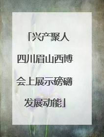 兴产聚人 四川眉山西博会上展示磅礴发展动能