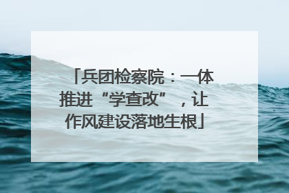 兵团检察院：一体推进“学查改”，让作风建设落地生根
