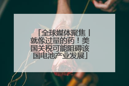 全球媒体聚焦丨就像过量的药！美国关税可能阻碍该国电池产业发展