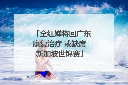 全红婵将回广东康复治疗 或缺席新加坡世锦赛