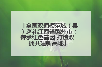 全国双拥模范城（县）巡礼江西省赣州市：传承红色基因 打造双拥共建新高地