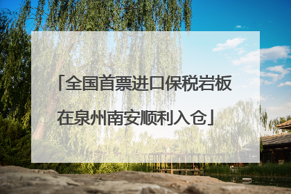 全国首票进口保税岩板在泉州南安顺利入仓
