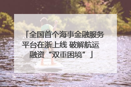 全国首个海事金融服务平台在浙上线 破解航运融资“双重困境”
