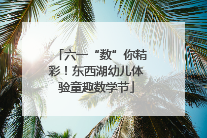 六一“数”你精彩！东西湖幼儿体验童趣数学节