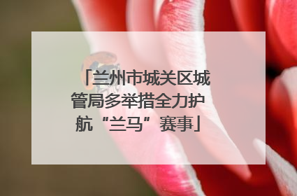 兰州市城关区城管局多举措全力护航“兰马”赛事