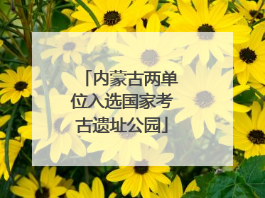 内蒙古两单位入选国家考古遗址公园