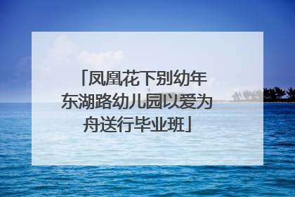 凤凰花下别幼年 东湖路幼儿园以爱为舟送行毕业班