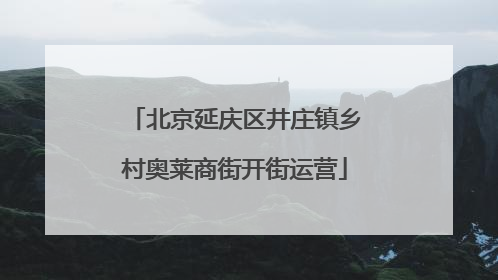 北京延庆区井庄镇乡村奥莱商街开街运营