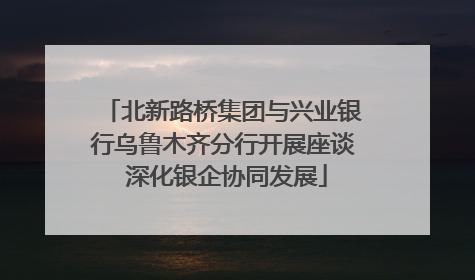 北新路桥集团与兴业银行乌鲁木齐分行开展座谈 深化银企协同发展