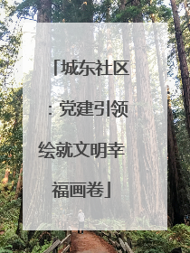 城东社区：党建引领绘就文明幸福画卷