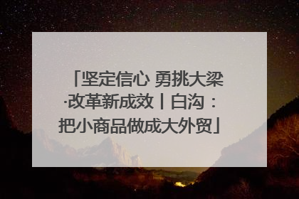 坚定信心 勇挑大梁·改革新成效丨白沟：把小商品做成大外贸