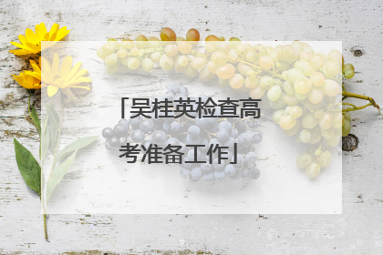 吴桂英检查高考准备工作