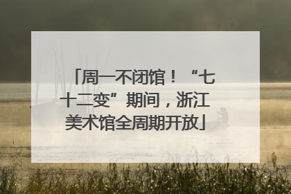 周一不闭馆！“七十二变”期间，浙江美术馆全周期开放