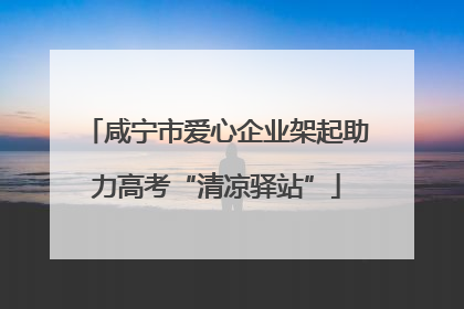 咸宁市爱心企业架起助力高考“清凉驿站”