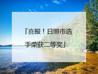 喜报！日照市选手荣获二等奖