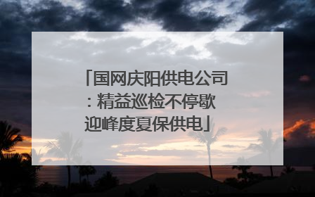 国网庆阳供电公司：精益巡检不停歇 迎峰度夏保供电