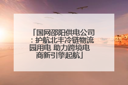国网邵阳供电公司：护航北丰冷链物流园用电 助力跨境电商新引擎起航