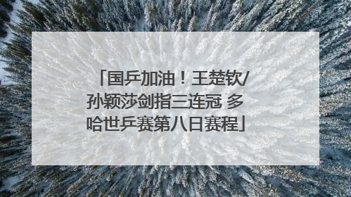 国乒加油！王楚钦/孙颖莎剑指三连冠 多哈世乒赛第八日赛程