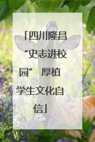 四川隆昌“史志进校园” 厚植学生文化自信