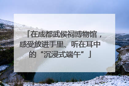 在成都武侯祠博物馆，感受放进手里、听在耳中的“沉浸式端午”
