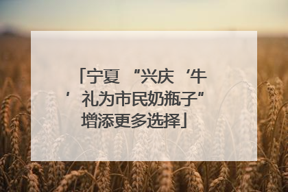 宁夏 “兴庆‘牛’礼为市民奶瓶子”增添更多选择