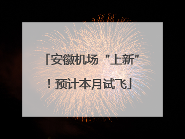 安徽机场“上新”！预计本月试飞