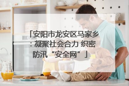 安阳市龙安区马家乡：凝聚社会合力 织密防汛“安全网”