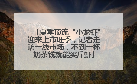 夏季顶流“小龙虾”迎来上市旺季，记者走访一线市场，不到一杯奶茶钱就能买斤虾