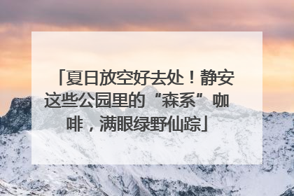 夏日放空好去处！静安这些公园里的“森系”咖啡，满眼绿野仙踪