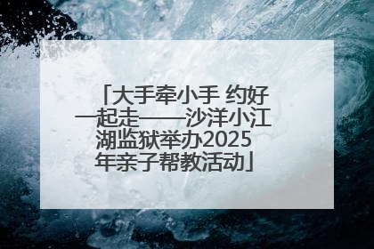 大手牵小手 约好一起走——沙洋小江湖监狱举办2025年亲子帮教活动