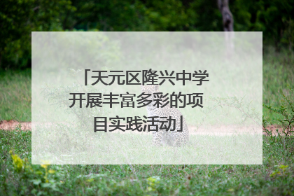天元区隆兴中学开展丰富多彩的项目实践活动