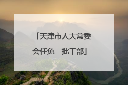 天津市人大常委会任免一批干部