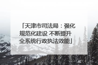 天津市司法局：强化规范化建设 不断提升全系统行政执法效能