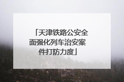 天津铁路公安全面强化列车治安案件打防力度