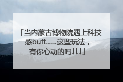 当内蒙古博物院遇上科技感buff……这些玩法，有你心动的吗↓↓↓