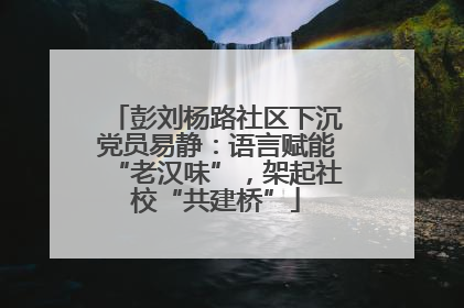 彭刘杨路社区下沉党员易静：语言赋能“老汉味”，架起社校“共建桥”