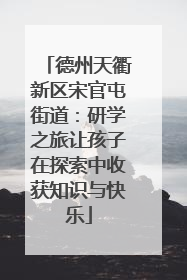德州天衢新区宋官屯街道：研学之旅让孩子在探索中收获知识与快乐